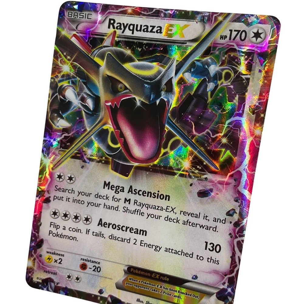 Pokemon Rayquaza EX 75/108 Roaring Skies Holo Rare Full Art Trading Card